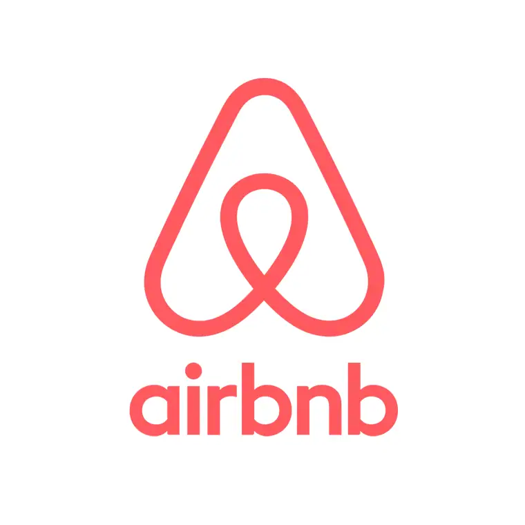 Logo Airbnb Bélo coral pe fundal alb — identitate vizuală simplă, memorabilă și versatilă