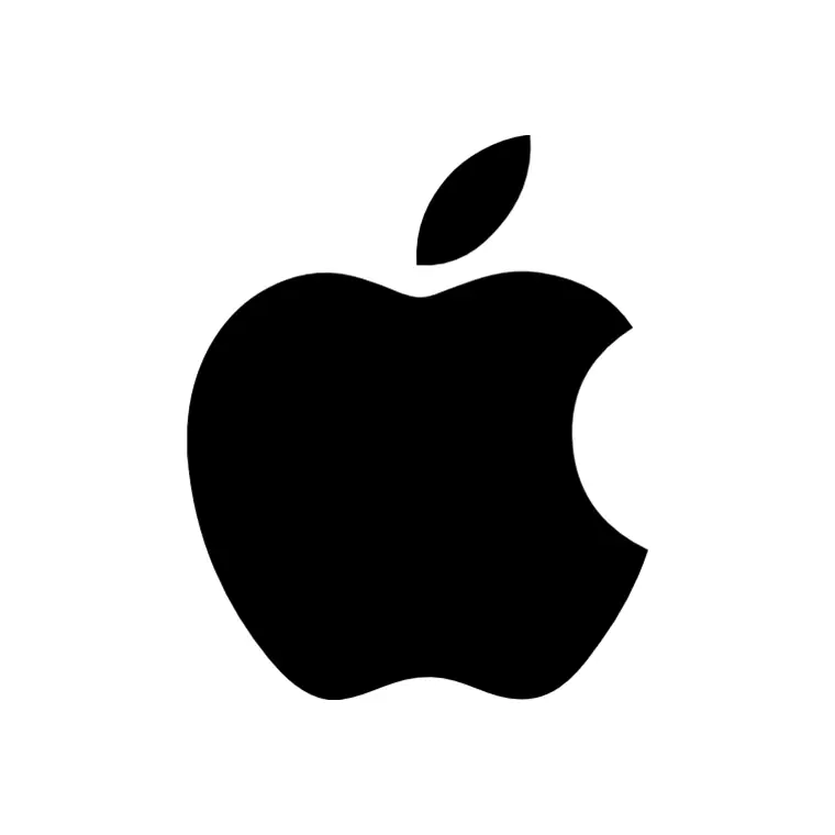 Logo Apple minimalist – exemplu de diferențiere între logo și brand